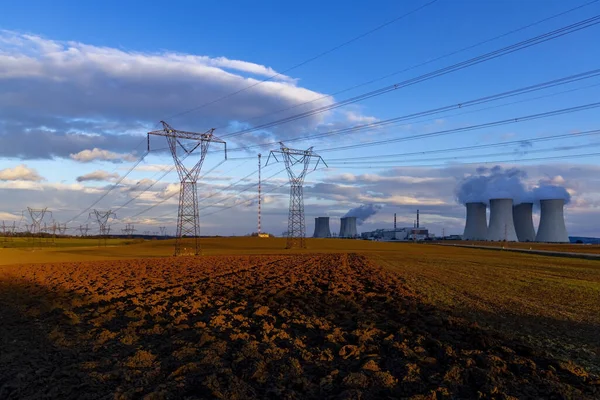 Centrale Nucleare Dukovany Regione Vysocina Repubblica Ceca — Foto Stock