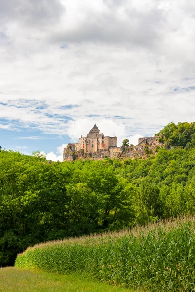 Chateau Castelnaud Středověká Pevnost Castelnaud Chapelle Dordogne Aquitaine Francie — Stock fotografie