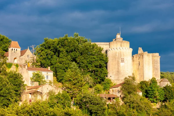 Bonaguil Castle Lot Garonne Frankrig - Stock-foto