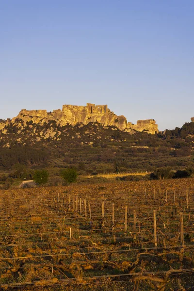 Ortaçağ Şatosu Köyü Les Baux Provence Alpilles Dağları Provence Fransa — Stok fotoğraf