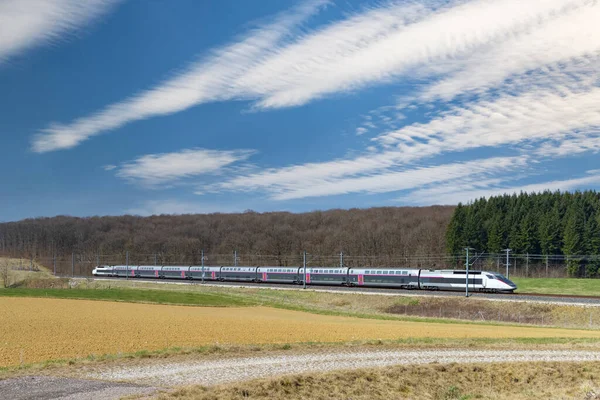 Snabbaste Tåget Tgv Norra Frankrike — Stockfoto