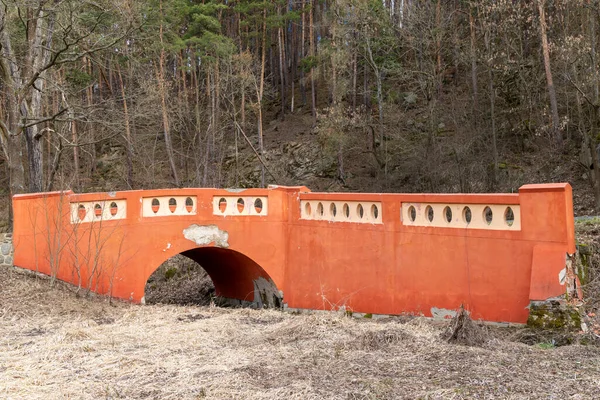 Красный Мост Рядом Непомуком Чехия — стоковое фото