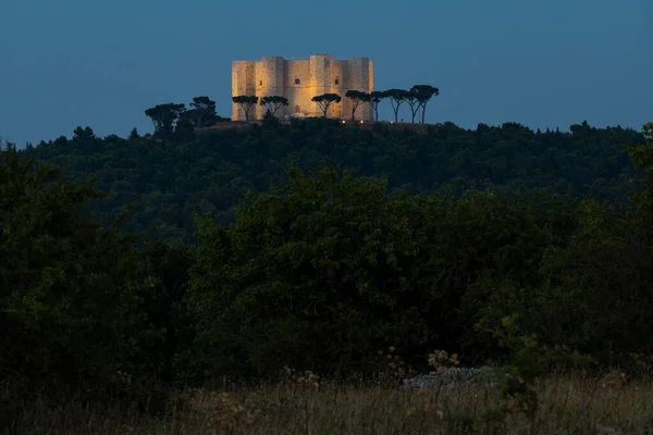 Castel Del Monte Kastély Épült Nyolcszögletű Alakban Szent Római Császár — Stock Fotó