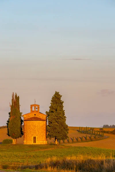 Chapel Madonna Vfeseta San Quirico Orcia Tuscany Italy — стоковое фото
