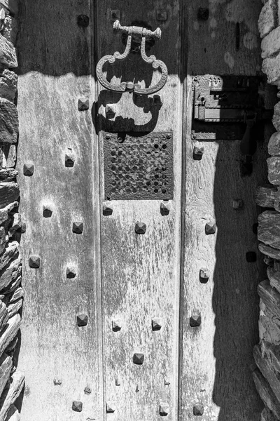 Old Door Chateau Plessis Mace Pays Loire France — Stock Photo, Image