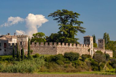 Castello di Castellaro Lagusello, UNESCO sitesi, Lombardy bölgesi, İtalya