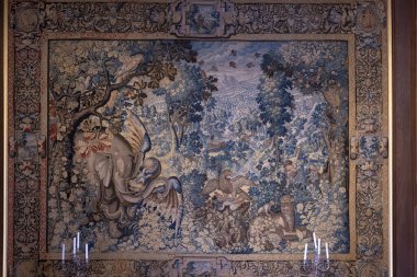Serrant Kalesi İçişleri (Chateau de Serrant), Saint-Georges-sur-Loire, Maine-et-Loire Departmanı, Fransa