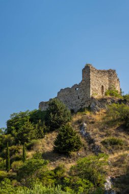 Kale kalıntıları, Gigondas, Ayrılış Vaucluse, Provence, Fransa