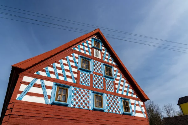 Quinta Meia Madeira Arquitetura Popular Milhostov Western Bohemia República Checa — Fotografia de Stock