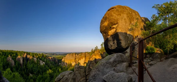 Wąwóz Kowalski Kovarova Rokle Rezerwat Przyrody Broumovske Steny Czechy Wschodnie — Zdjęcie stockowe