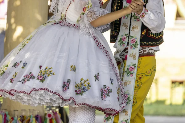 捷克共和国摩拉维亚南部Rakvice的民族服装详情 — 图库照片