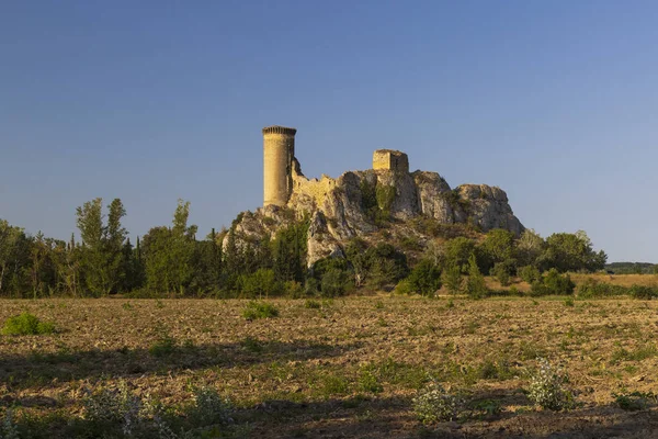 Chateau Hers Romjai Chateauneuf Pape Közelében Provence Franciaország — Stock Fotó