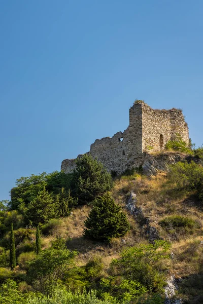 Castelo Ruínas Gigondas Partida Vaucluse Provence França — Fotografia de Stock