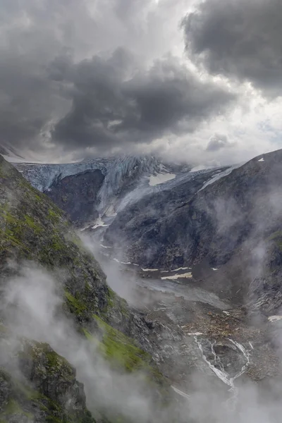 Paisagem Alpina Típica Alpes Suíços Com Geleira Stein Steingletscher Alpes — Fotografia de Stock