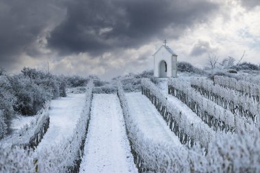 Hnanice yakınlarındaki Calvary, Znojmo bölgesi, Güney Moravya, Çek Cumhuriyeti