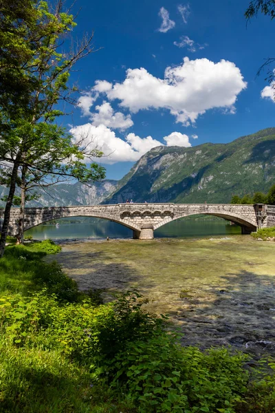 Озеро Бохинь Национальном Парке Триглав Словения — стоковое фото