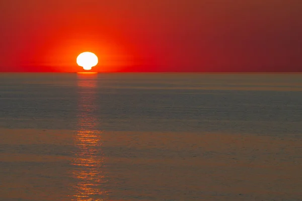 Pôr Sol Verão Sobre Mar — Fotografia de Stock