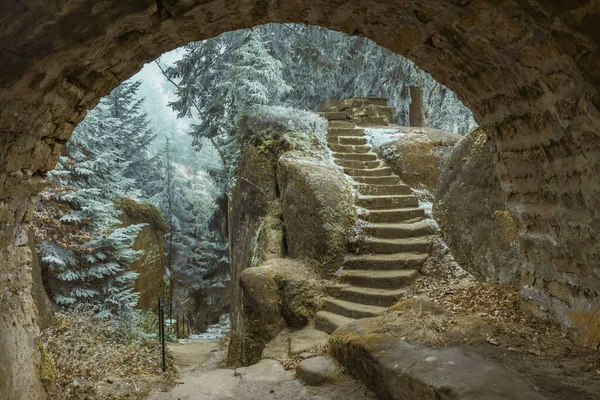 Çek Cumhuriyeti, Doğu Bohemya 'daki Broumovske Steny Dağları