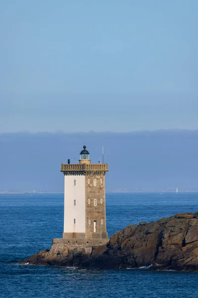 Conquet Phare Kermorvan Brittany France — стокове фото
