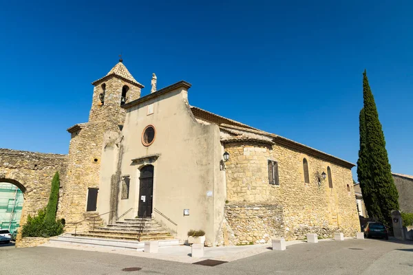 Church Old Town Vacqueyras Departement Vaucluse Provence France — Stock Photo, Image