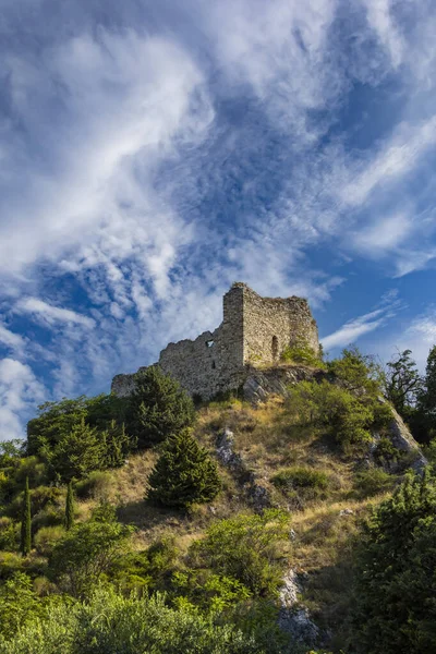 Kale kalıntıları, Gigondas, Ayrılış Vaucluse, Provence, Fransa