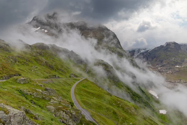 Typická Alpská Krajina Švýcarských Alp Sustenstrasse Urnerské Alpy Kanton Bern — Stock fotografie