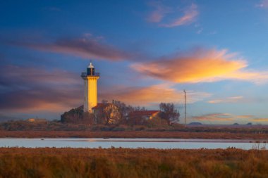 Deniz feneri Phare de la Gacholle, Parc Naturel bölgesel de Camargue, Provence, Fransa