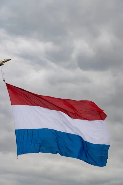 Bandeira Holandesa Içada Feriado Nacional — Fotografia de Stock