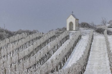 Hnanice yakınlarındaki Calvary, Znojmo bölgesi, Güney Moravya, Çek Cumhuriyeti