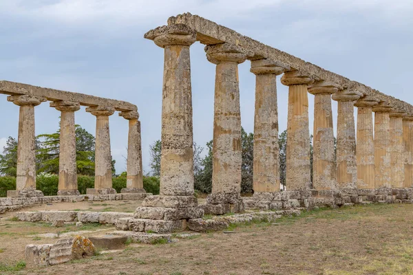 Hera Tapınağı Yüzyıldan Arkeolojik Bölge Bernalda Talya — Stok fotoğraf