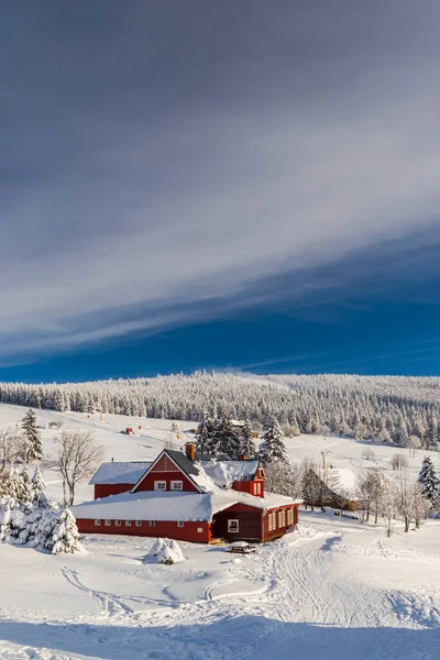 Vinterlandskap Runt Mala Upa Stora Bergen Krkonose Norra Böhmen Tjeckien — Stockfoto