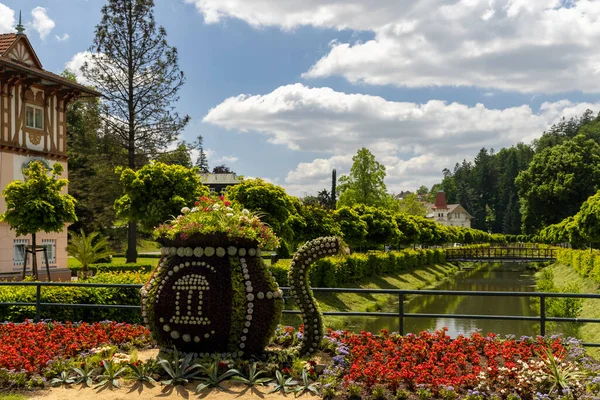 Luhacovice Oraș Spa Pitoresc Din Moravia Sud Republica Cehă — Fotografie, imagine de stoc