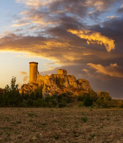 Ruiny Chateau Hers Pobliżu Chateauneuf Pape Prowansja Francja — Zdjęcie stockowe