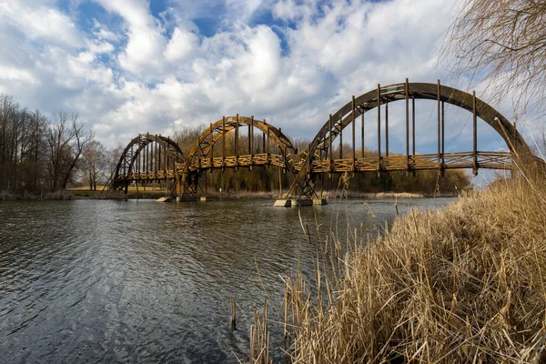 Ponte Madeira Reserva Natural Balaton Felvideki Kis Balaton Transdanubia Hungria — Fotografia de Stock