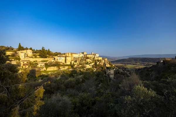 Gordes Pequena Cidade Medieval Provence Luberon Vaucluse França — Fotografia de Stock