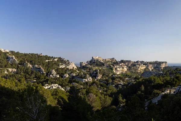 Ortaçağ Şatosu Köyü Les Baux Provence Alpilles Dağları Provence Fransa — Stok fotoğraf