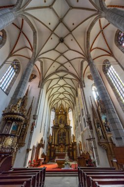 Church of St. Vita, Gothic three-nave building, Cesky Krumlov, Czech Republic