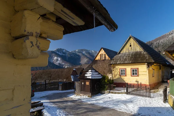 Wieś Vlkolinec Unesco Górach Velka Fatra Słowacja — Zdjęcie stockowe