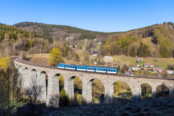 Viaducto Ferroviario Novina Krystofovo Udoli Northern Bohemia Czech Republic — Foto de Stock