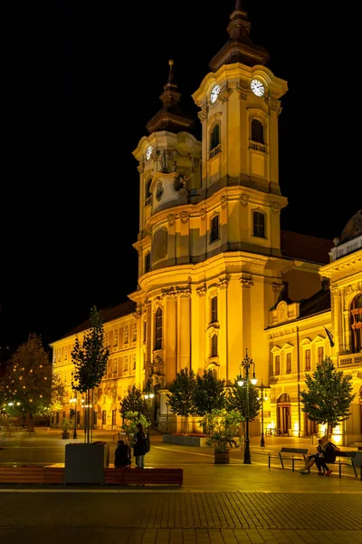 Night Time Eger Hungary — Stock Photo, Image