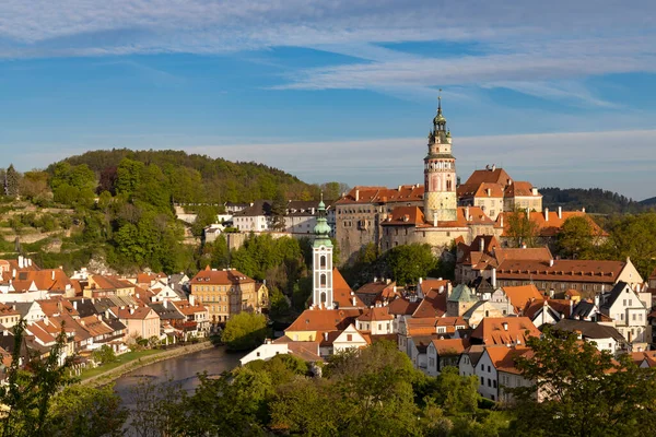 Blick Auf Die Stadt Und Die Burg Von Český Krumlov — Stockfoto