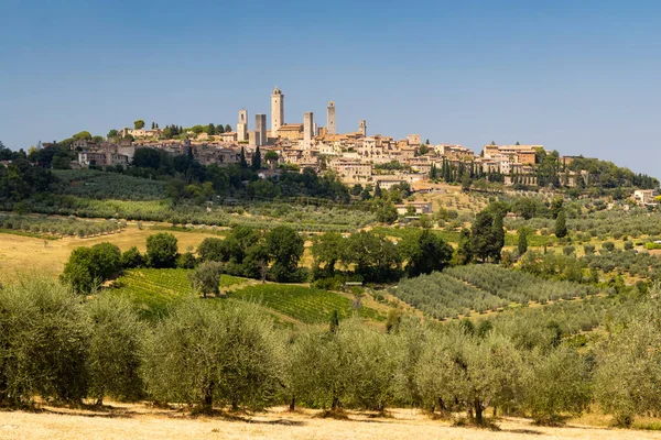 Сан Джиминьяно Сайт Unesco Тоскана Италия — стоковое фото