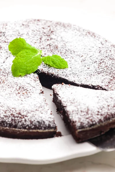 Şekerli Çikolatalı Kek Dolu Bir Hayat — Stok fotoğraf