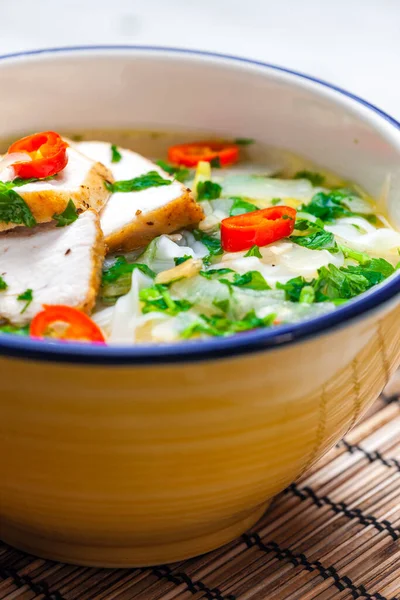 Vieatnamese Soup Pho Chicken Meat — Stock Photo, Image