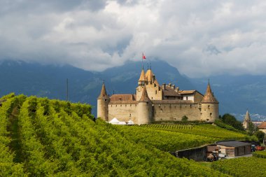 Castle Chateau d'Aigle in canton Vaud, Switzerland clipart