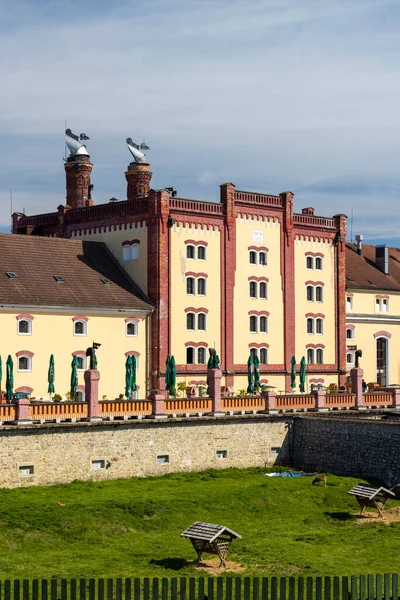 捷克共和国南波西米亚特雷邦酿酒厂的原始历史建筑 — 图库照片