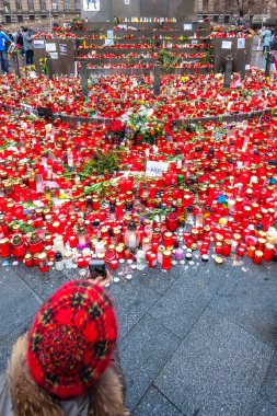 Eski cumhurbaşkanı Vaclav Havel 'in Aralık 2011' deki ölümünden sonra, Prag, Çek Cumhuriyeti