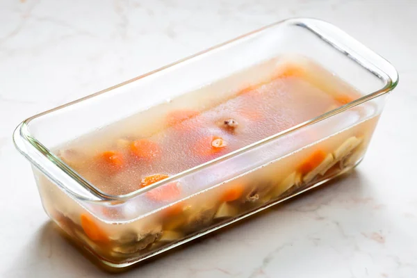 Aspic Meat Vegetables — 图库照片
