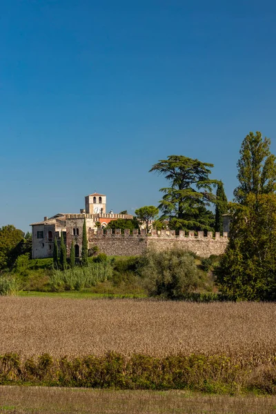 Castello Castellaro Lagusello Unesco Region Lombardii Włochy — Zdjęcie stockowe