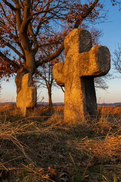 Försoning Korsar Nära Milhostov Västra Böhmen Tjeckien — Stockfoto